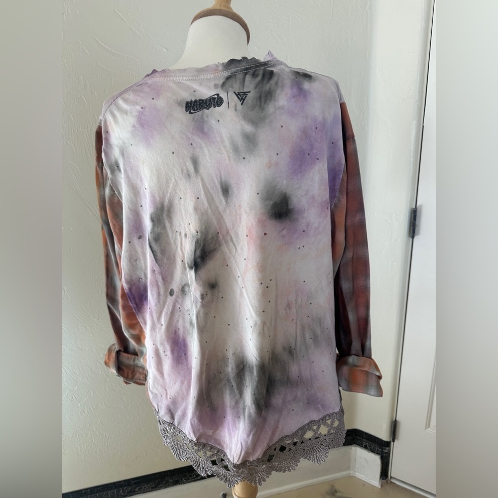 Oversized Handmade Upcycled Ramen Top – One of a Kind – Artsy Streetwear NWOT - Picture 4 of 5